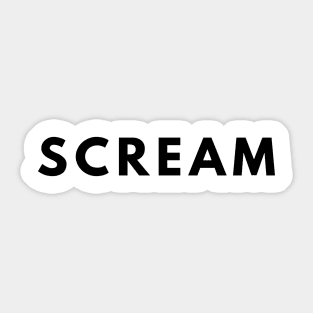 Scream. Minimalistic Halloween Design. Simple Halloween Costume Idea Sticker